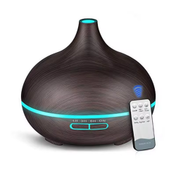 AROMAMIST 360 Ultrasonic Aroma Diffuser Humidifier - Wood Grain Dark