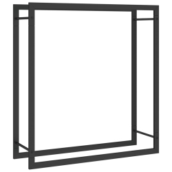 VIDAXL Firewood Rack Matt 80X28X86 Cm Steel In Black