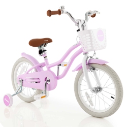 COSTWAY 16" Kids Bike Toddler Adjustable Bicycle Withtraining Wheel for 4-7 Years Old Girl