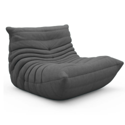LIVINVELURIS Bean Bag Chair & Lounger Sofa - Dark In Gray