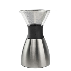 ASOBU Insulated Pour Over Coffee Maker (32 OZ.) Double-Wall Vacuum, Stainless-Steel Filter And Take On The Go Carafe