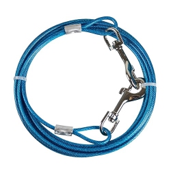 PETPHABET 4.5M Dog Tie-Out, Heavy Duty Tie Out Cable for Large Size Dogs Up to 50Lbs