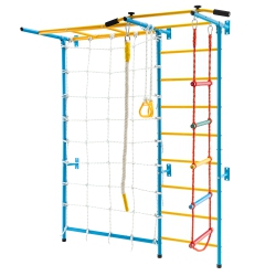 COSTWAY 7 In 1 Kids Indoor Gym Playground Swedish Wall Ladder Children Home Climbing Gym Solid Wall Set Up