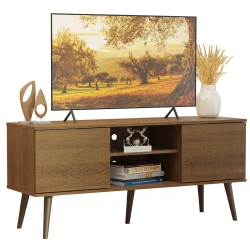 MADESA Tv Stand Console \w 2 Doors And 2 Shelves \w Cable Management for 50, 55 Inch Media Storage Entertainment Center Wooden Television Cabinet