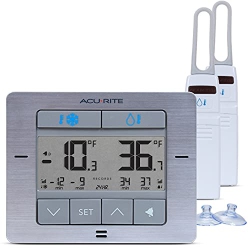 ACURITE Digital Wireless Fridge And Freezer Thermometer With Alarm, Max/min Temperature (00515M) 4.25" X 3.75