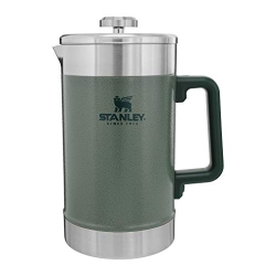 STANLEY French Press With Double Vacuum Insulation, Stainless Steel Wide Mouth Coffee Press, Large Capacity, 48 OZ / 1