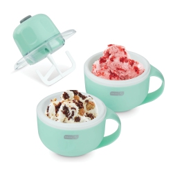DASH My Mug Ice Cream Maker, for Ice Cream, Gelato, Sorbet, Frozen Yogurt, And Custom Mix-Ins, With (2) 1 Pint Bowls