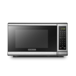 BLACKDECKER Black+Decker Em720Cb7 Digital Microwave Oven With Turntable Push-Button Door, 700W, Stainless Steel, 0.7 Cu.ft