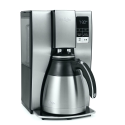 MR. COFFEE Programmable Coffee Maker | 10-Cup Coffee Machine With Thermal Carafe | Stainless Steel