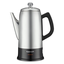 CUISINART Prc-12 Classic 12-Cup Stainless-Steel Percolator, Black/stainless