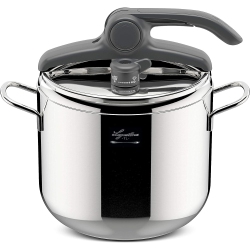 LAGOSTINA Irradial Pressure Cooker Control Lagoeasy'up, 7 L, 18/10 Stainless Steel, 22 Cm
