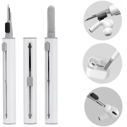 HLD Cleaner Kit for Airpods Pro 1 2 3 Multi-Function Cleaning Pen With Soft Brush Flocking Sponge for Bluetooth Earphones Case Cleaning Tools