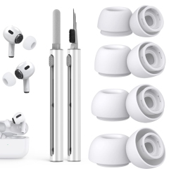 HLD Compatible \w Airpods Pro 2Nd/1St Generation Replacement Ear Tips, With Noise Reduction Hole & Built-In Dust Guard Screen, for USB-C Charging Case