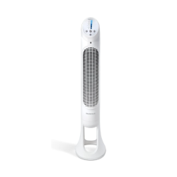 HONEYWELL Hyf260Wc Quietset® Whole Room 40” Tall Tower Fan Home, Bedroom, Office, 75° Oscillation, Remote Control, 5 Speeds, Slim Profile, Auto