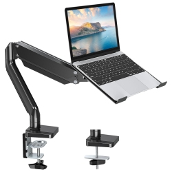 NIERBO Single Monitor Mount Stand Fits 22-35 Inch/26.4Lbs Ultrawide Computer Screen, Long Monitor Arm \w Height Adjustable, Premium Gas Spring