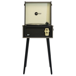 ARKROCKET Discovery Bluetooth Record Player Stand With 3-Speed Turntable-Grey