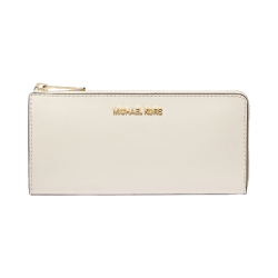 MICHAEL KORS Quarter-Zip Leather Wallet In Multicolor
