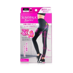 SLIMWALK Compression Leggings for Sports (Sweat-Absorbent Quick-Drying) - # (Size: M-L) - 1Pair In Black