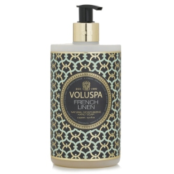 VOLUSPA French Linen Hand Soap - Cotton Flower Cedar & Sun Dried Vanilla Bean - 450Ml/15.2OZ In White