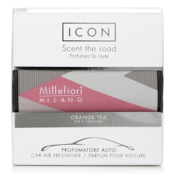 MILLEFIORI Icon Textile Geometric Car Air Freshener - Tea 1PC In Orange
