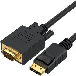 SUPERSHIELD Displayport to VGA Cable 6Ft, Displayport to VGA Adapter Plated 1080P60Hz, Standard Dp Male to VGA Male Cable, Compatible \w Laptop