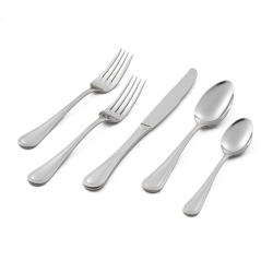 LAGOSTINA Siena 20PC Serving Dinner Flatware Set, Stainless Steel Cutlery, 5-Pieces (Salad Fork, Dinner Fork