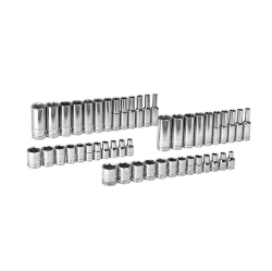 GEARWRENCH 47 PC. 1/4" Drive 6 Pt. Socket Set, Standard & Deep, Sae/metric - 80314D