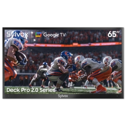 SYLVOX 65” Outdoor Smart Tv - 4K Uhd, Google Tv, 1000 Nits Brightness, Ip55 Waterproof, Chromecast & Google Assistant - Deck Pro 2.0(2024)