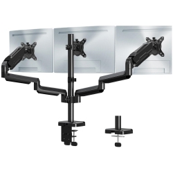 NIERBO Triple Monitor Mount, 3 Monitor Desk Mount for There Screens Up to 32 Inch, Full Motion Gas Spring Triple Monitor Stand, Heavy Duty Monitor