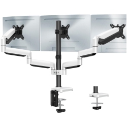 NIERBO Triple Monitor Mount, 3 Monitor Desk Mount for There Screens Up to 32 Inch, Full Motion Gas Spring Triple Monitor Stand, Heavy Duty Monitor