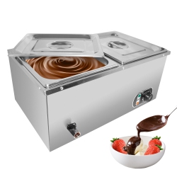 ALDKITCHEN A-Hb1V-2 Bain Marie Steam Warmer | Electric Buffet Food Warmer | 2 Tanks | 110V