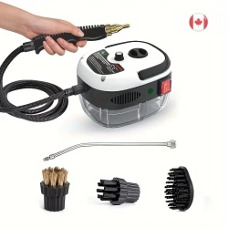 GENER Portable Handheld Steam Cleaner - High Temperature Pressurized Cleaning Machine With Brush Heads for Kitchen, Furniture, Bathroom (Canada Plug)