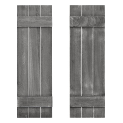 COSTWAY Window Shutter Set Of 2 Reclaimed Paulownia Wood Wall Decor With Antiqued Surface