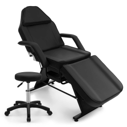 COSTWAY 72" Massage Bed With Hydraulic Stool Adjustable Backrest & Legrest Storage Boxes