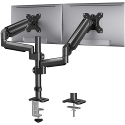 NIERBO Dual Monitor Mount Up to 32 Inches Screens, Taller Monitor Stand Hold 19.8Lbs, Dual Monitor Arm Desk Mount Easy Adjustable \w Tilt, Swivel