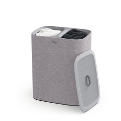 JOSEPH JOSEPH Tota 90-Litre Laundry Hamper Separation Basket With Lid - In Grey
