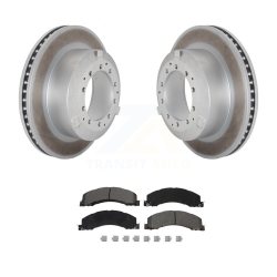 TRANSIT AUTO Rear Coat Brake Rotor Semi-Metallic Pad Kit for Ram Dodge Sterling Truck 4500 5500 Bullet Kgs-102500