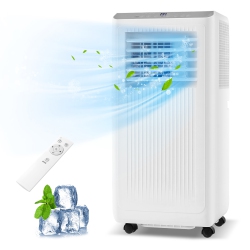 GYMAX 8000 Btu Portable Air Conditioner 3 In 1 Ac Unit Fan & Dehumidifier for Rooms Up to 250 Sq Ft