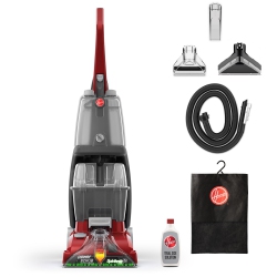 HOOVER Power Scrub Deluxe Carpet Cleaner Machine, Upright Shampooer, Fh50150 In Red