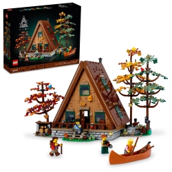 LEGO Ideas A-Frame Cabin 21338 Collectible Display Set, Buildable Model Kit for Adults, Gift for Nature