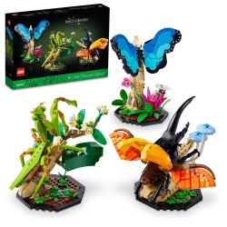 LEGO Ideas The Insect Collection, Fun Gift for Nature Lovers, With Life-Size Morpho Butterfly, Hercules Beetle In Blue