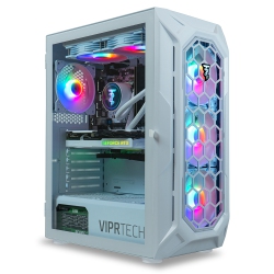 VIPRTECH Ghost 4.0 Liquid-Cooled PC - Amd Ryzen 7 (4.4Ghz Turbo), Rtx 5060 Ti 8GB, 16GB Ddr4 3200, 1Tb Nvme SSD, Vr-Ready, Streaming, Win 11, Gaming
