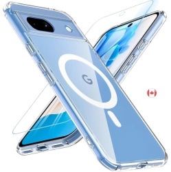 GENER Pixel 8A Case Compatible With Magsafe | Shockproof, Magnetic, Clear Bumper Cover With Screen Protector