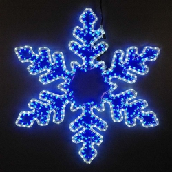 NOVELTY LIGHTS LLC Novelty Lights Christmas Snowflake Led Rope Light Sculpture, Pure In White