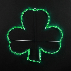 NOVELTY LIGHTS LLC Novelty Lights Led Shamrock Rope Light Motif Sculpture, St. Patrick's Day Decoration In Green