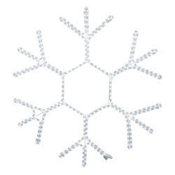 NOVELTY LIGHTS LLC Novelty Lights Christmas Snowflake Led Rope Light Sculpture, Pure In White