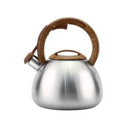 JS GOURMET - Stainless Steel Stovetop Whistling Teapot, 2.5 Liter Capacity In Silver