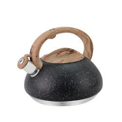 JS GOURMET - Stainless Steel Whistling Kettle, 3 Liter Capacity In Black