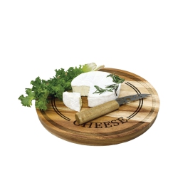 JS GOURMET - Acacia Wood Serving Board With Cheese Knife