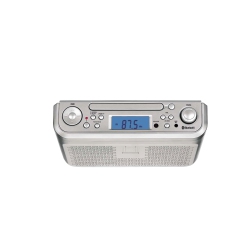 PROSCAN Under Counter Bluetooth Fm Clock Radio With CD Player - In Silver